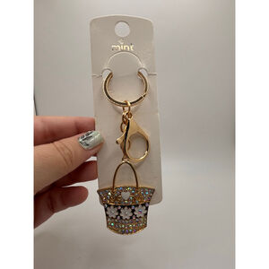 ✨5/$25✨Women's Mint Gold Iridescent Handbag Keychain